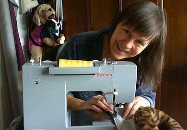 Jill Bartlett sewing water resistant dog coats